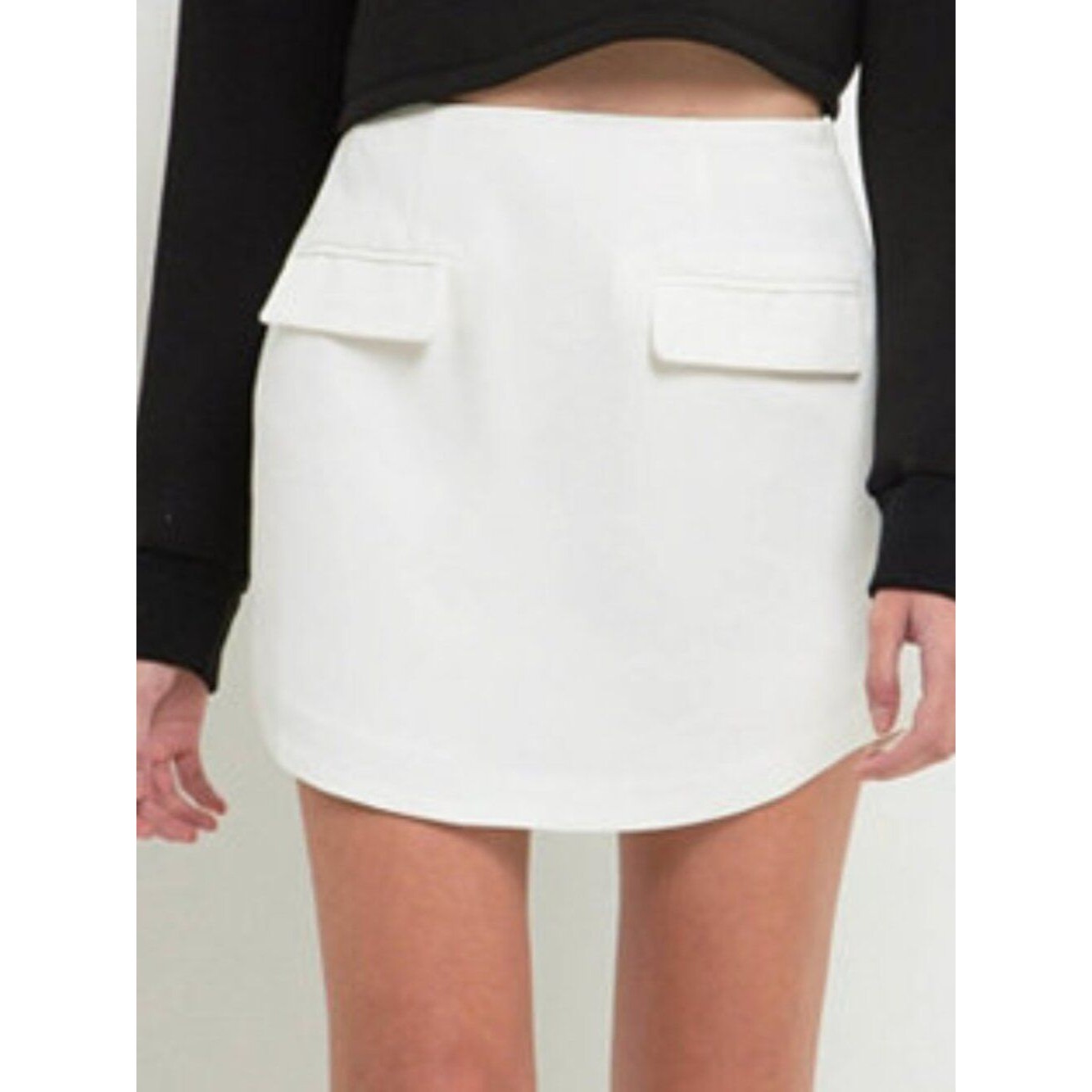 Grey Lab Curved Hem Skirt S